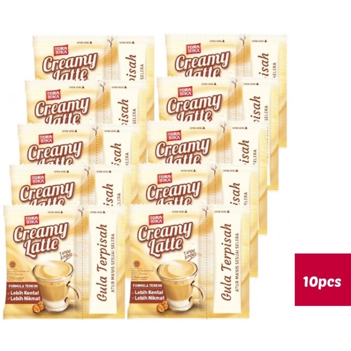 

TORABIKA creamy latte 1 renceng isi 10 sachet kopi bubuk ORIGINAL