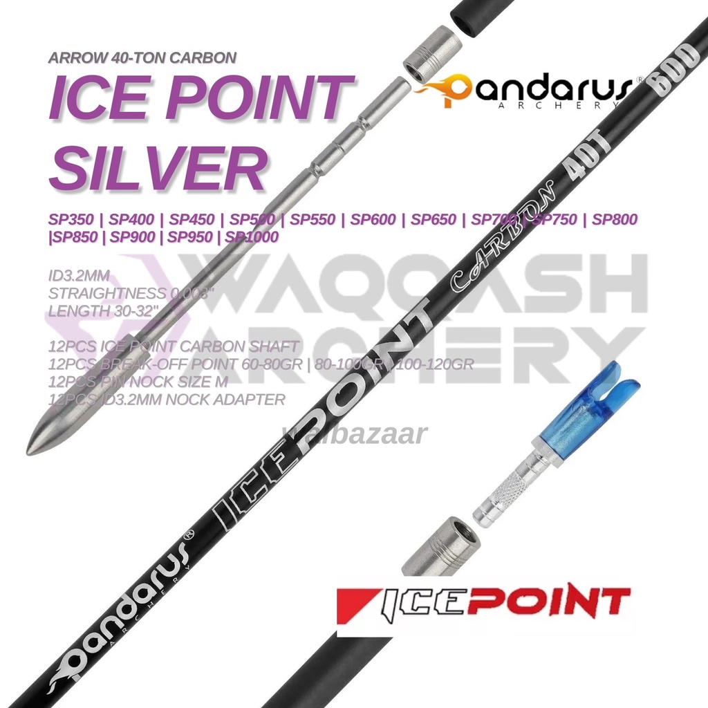 PANDARUS ICEPOINT 40-T Carbon Arrow ID 3.2mm straightness 0.003