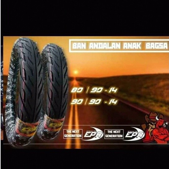 Paket Sepasang Ban Motor Tubles Matic  Ukuran 80/90 & 90/90 Ring 14  - PAKET NO TUBLES