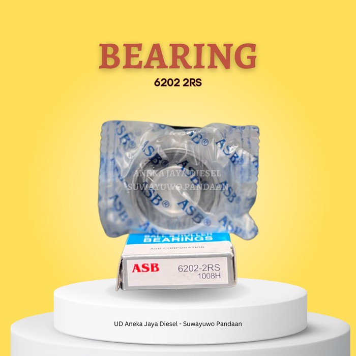 Bearing / Laker / Laher 6202 - 2RS / ZZ -12mm ASB 100% Original - 2RS