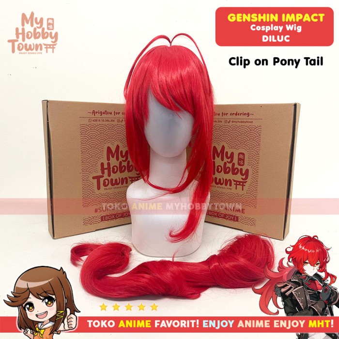 Wig Cosplay Anime Game Diluc