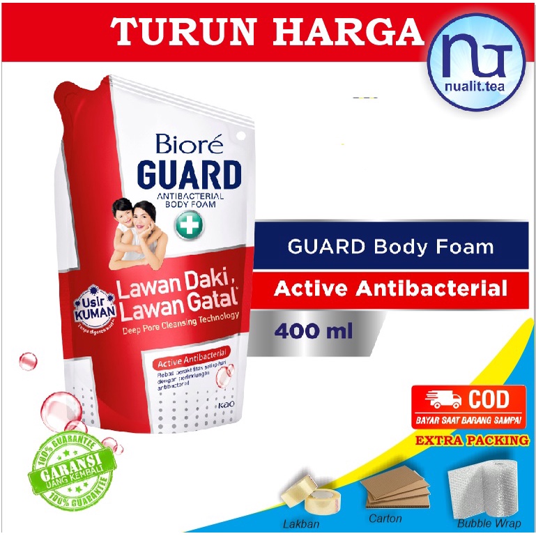 Biore Guard sabun mandi cair 400 ml Merah Lawan Daki Lawan Gatal