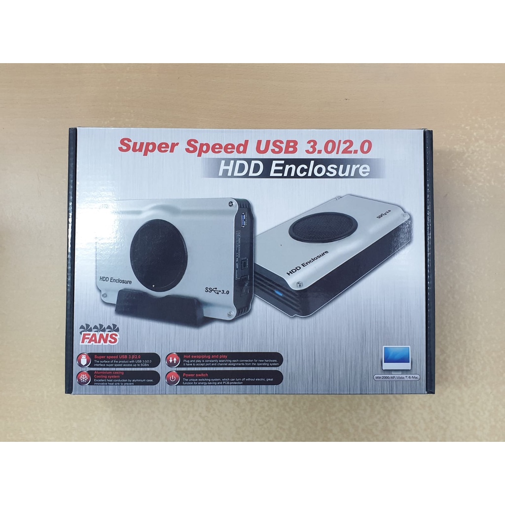 USB 3.0 HDD Enclosure 3.5" Blower