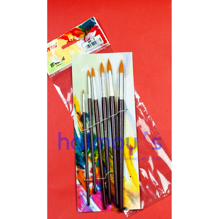 

KUAS LUKIS JOYKO BR 3 DAN BR 4 ( FLAT DAN ROUND ) ( PER SET )