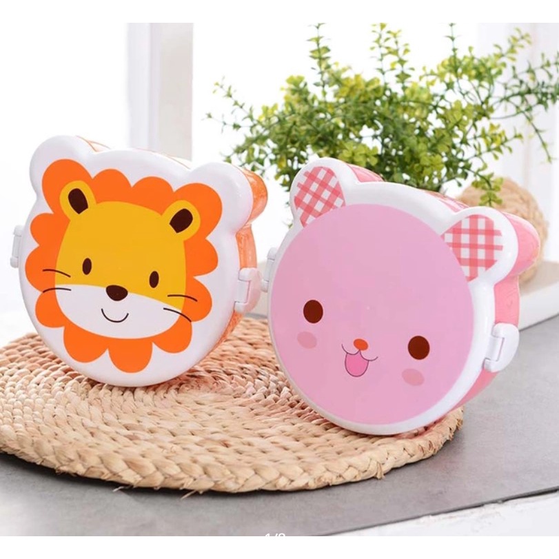 Kotak Bekal Bento Tempat Makan Anak Motif Kepala Animal Lucu Suvenir Ultah