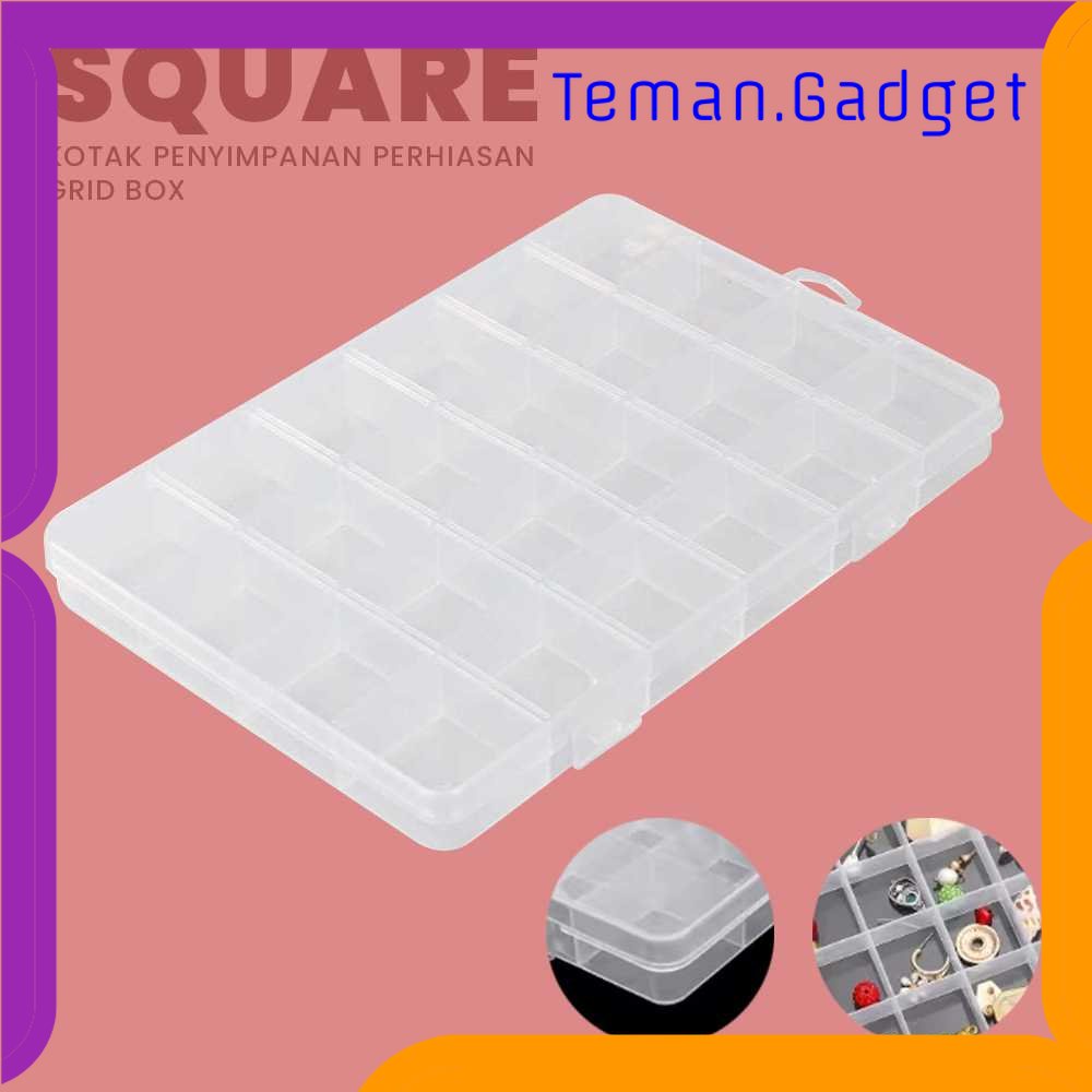 TG - KTK SQUARE Kotak Penyimpanan Perhiasan Grid Box - J13/24