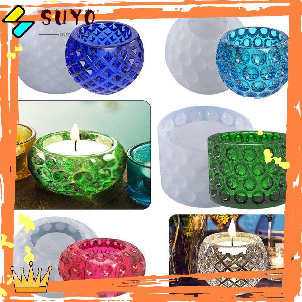 Suyo Kristal Resin Tray Cetakan Penyimpanan DIY Membuat Perhiasan Alat Casting Pot Bunga Gelas Lilin Succulent Flower Pot