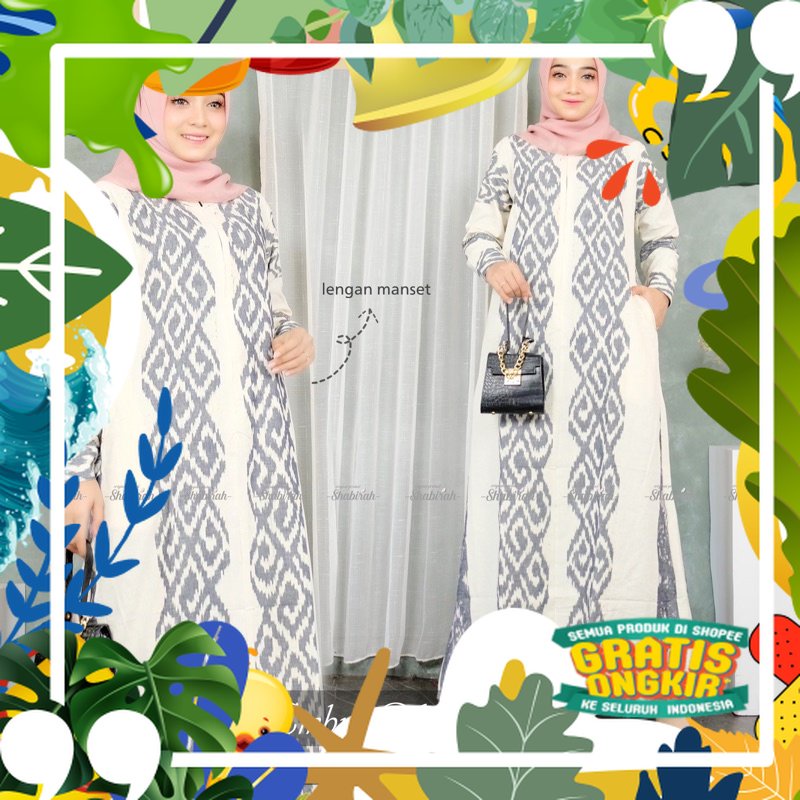 termurah COD - embun maxy (gamis tenun busui/dress batik/gamis tenun troso ori shabirahl/ solat shol