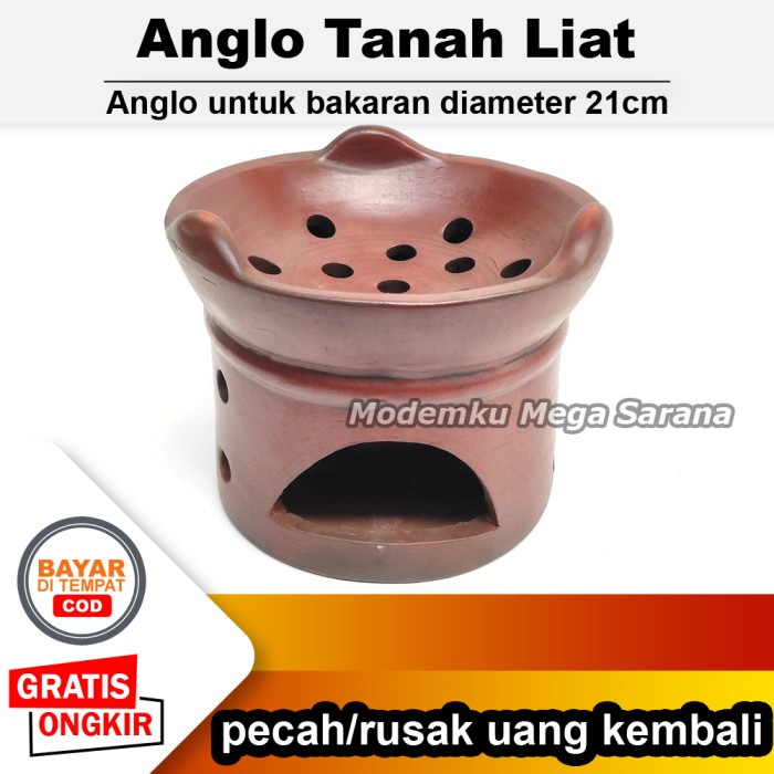 Anglo Tanah Liat Gerabah Anglo Arang Areng Alat Masak Tradisional D21 - Standar
