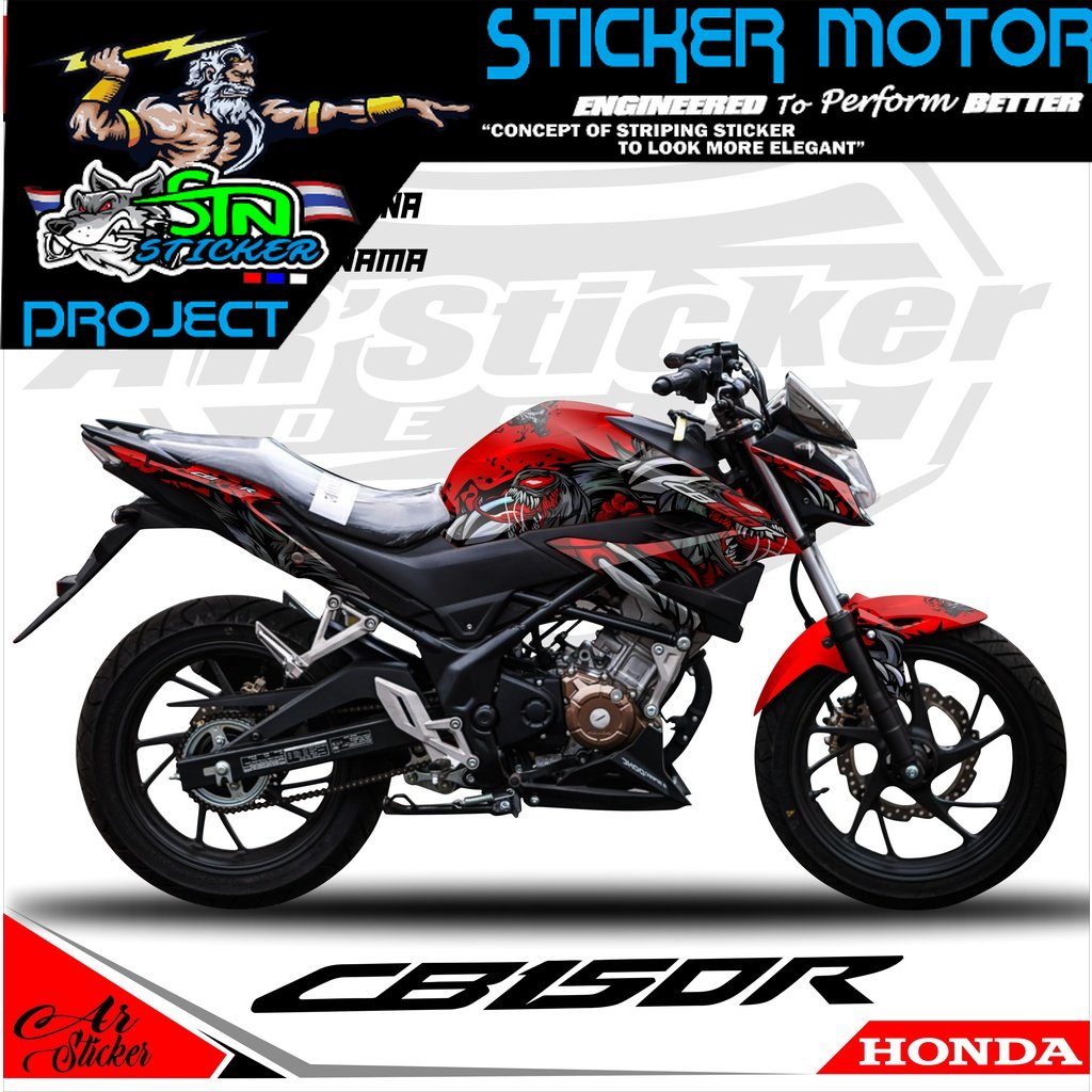Decal Sticker Full Body CB150R New 2020 2021 2022 - Stiker Dekal Hologram, Chrome CB 150R StreetFire