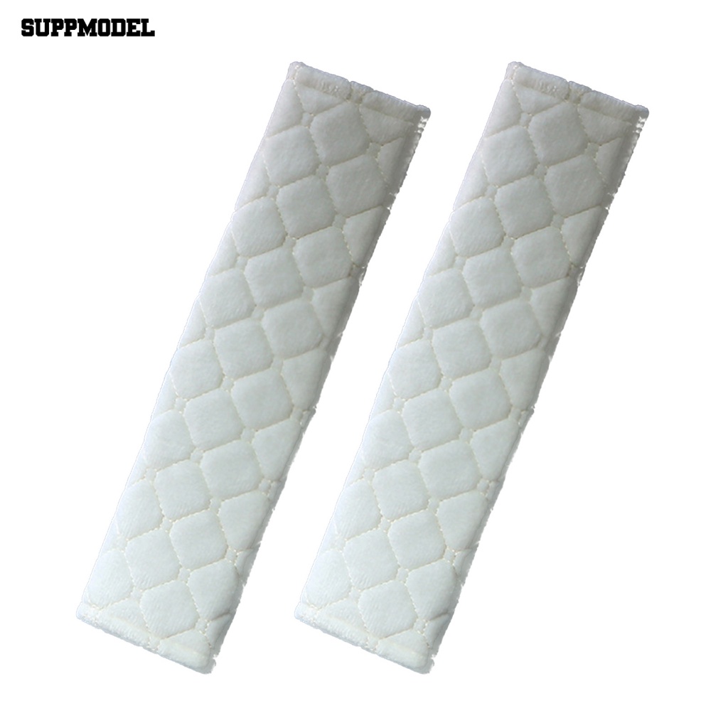 Suppmodel 1pasang Mudah Dipasang Seat Strap Cover Aksesoris Interior Sabuk Pengaman Mobil Plush Shoulder Cover Tekstur Lembut