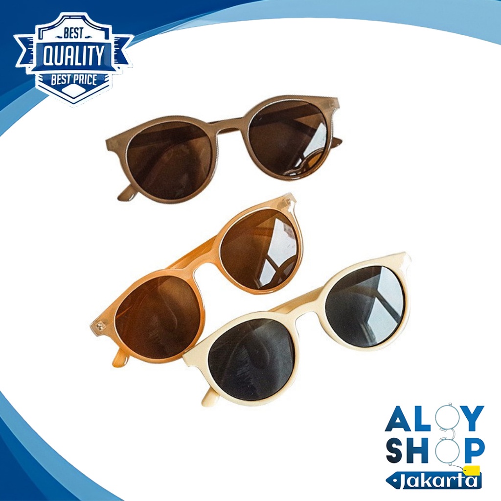 ORIGINAL "PROMO" Korean INS Hot Fashion Bulat Mata Kucing Kacamata Hitam Wanita/Pria Sunglasses MK01