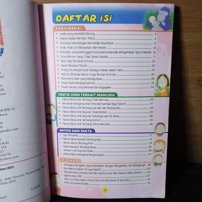 buku pendidikan pengetahuan paling aneh sedunia berwarna 204 hal