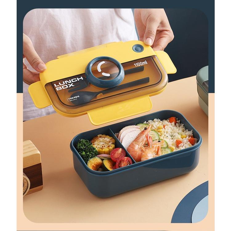 Lunch Box Set Kotak Makan Siang Free Sendok Garpu Tempat Makan Multifungsi