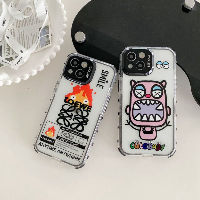 Fashion LOEVE &amp; Bigmouth Monster Galaxy Point Flash Casing Soft Case HP iP iPhone 14 13 12 11 Pro Max FTD New Cover Apple
