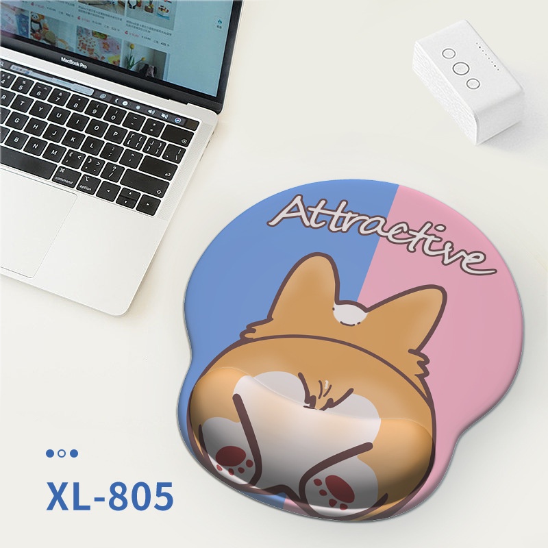 Kawaii Anime Mouse Pad Dengan Penopang Pergelangan Tangan Anti Slip Silikon Hand Rest 3D Kartun Lucu Tikus Mat