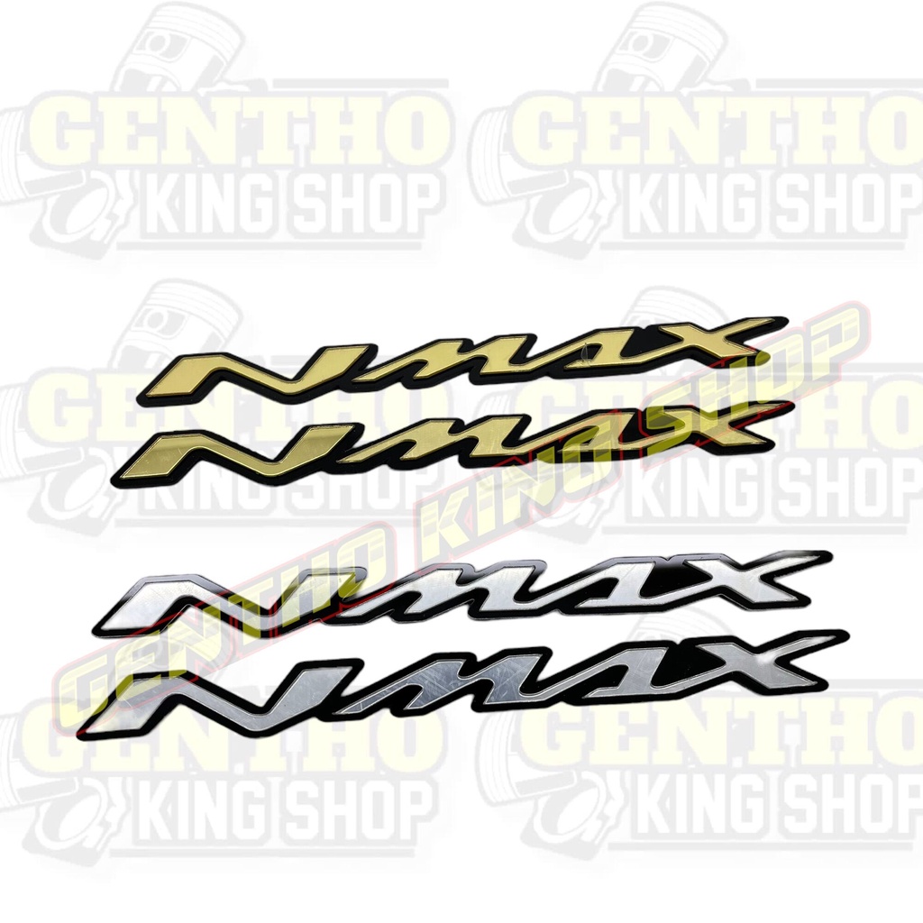 2PCS EMBLEM NMAX 3D LOGO NMAX EMBLEM MOTOR BUKAN STIKER ATAU STICKER TIMBUL VARIASI MOTOR EMBLEM GOL