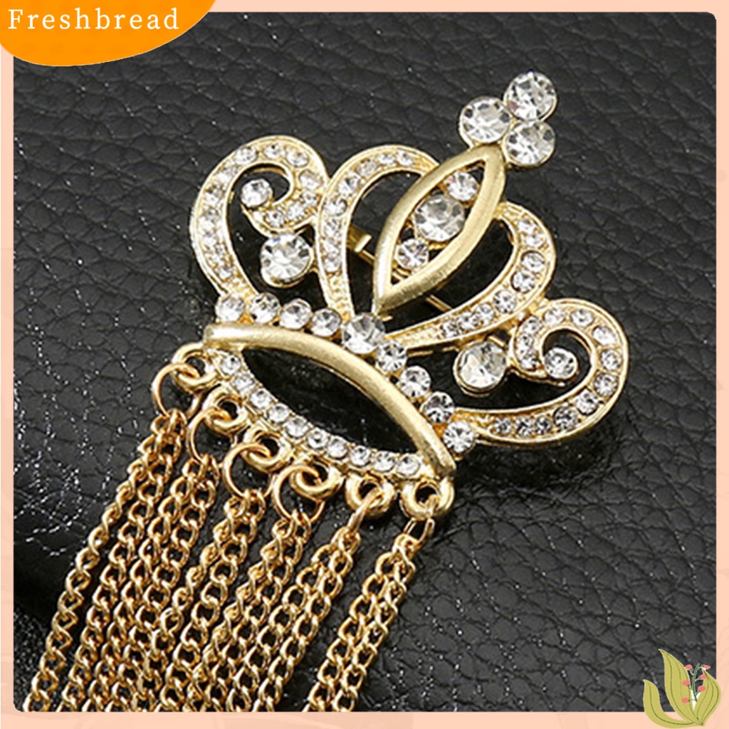 &lt; Freshbread &gt; Pria Bros Pin Mahkota Jumbai Perhiasan Gaya Korea Electroplating Brooch Pakaian Dekorasi