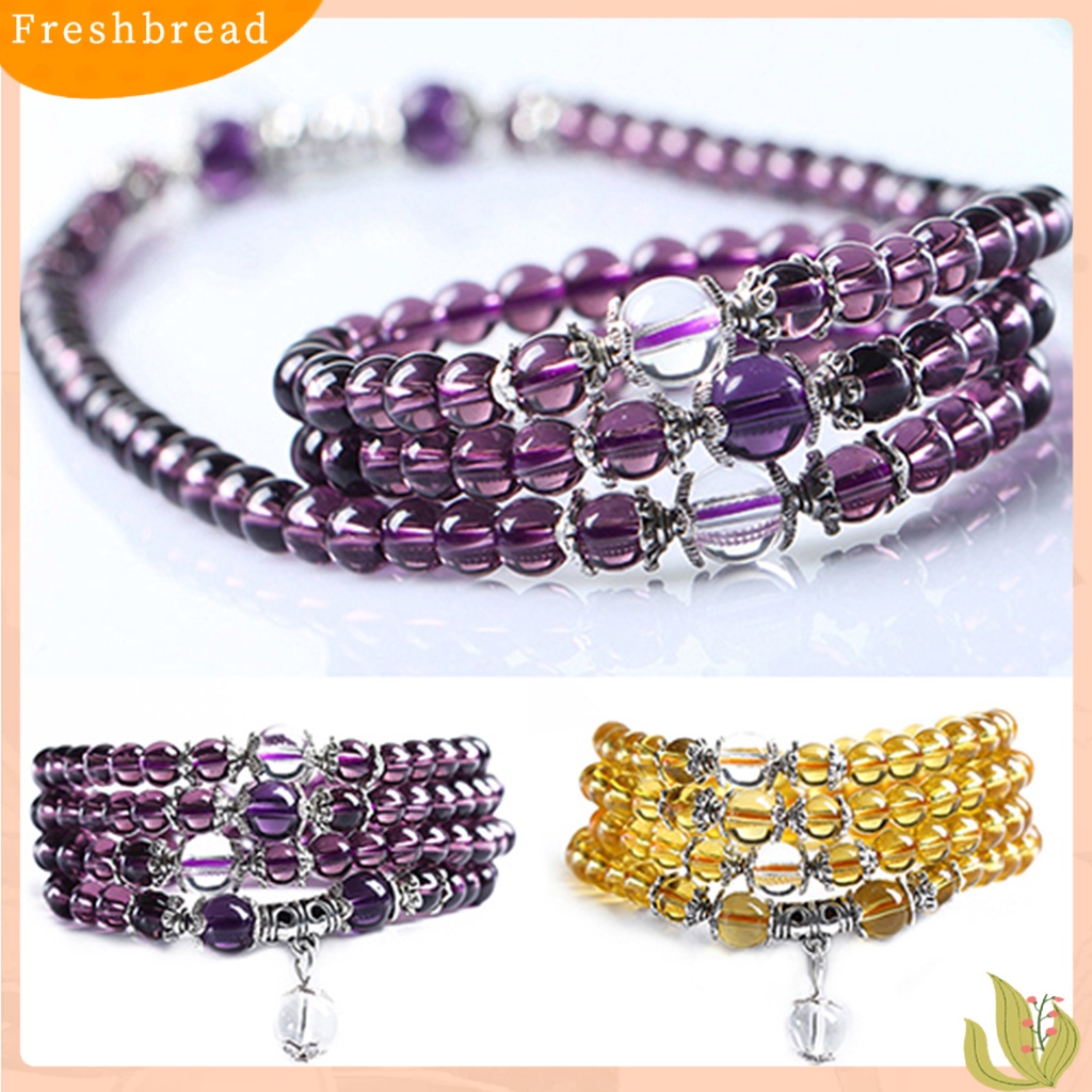 &lt; Freshbread &gt; Women Bracelet Stylish Clear Beads Gelang Rantai Wanita Kristal Imitasi Untuk Kehidupan Sehari-Hari