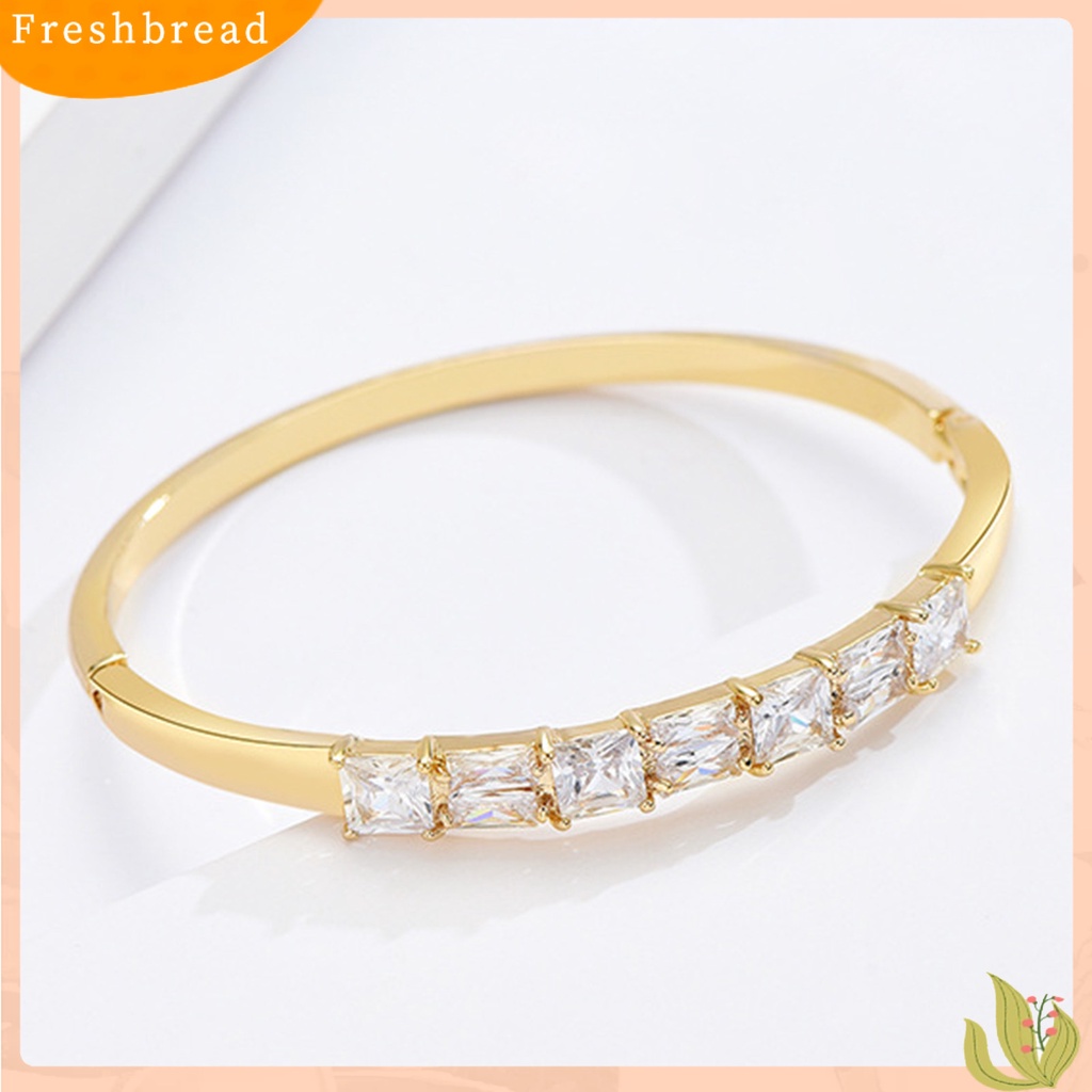 &lt; Freshbread &gt; Sederhana Fashion Wanita Berlian Imitasi Dekorasi Hadiah Gelang Wristlet Bracelet Bangle