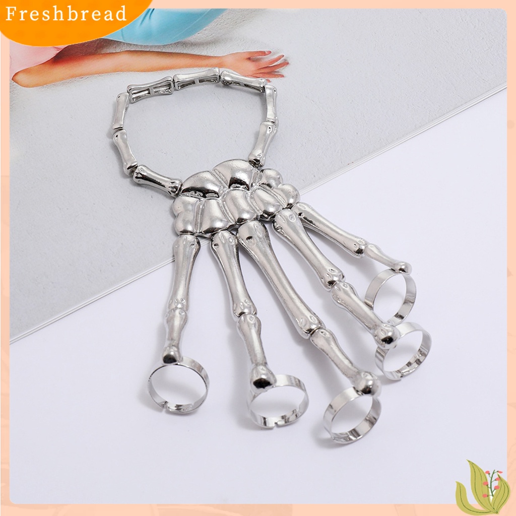 &lt; Freshbread &gt; Gelang Tangan Rantai Tengkorak Hantu Tengkorak Fashion Adjustable Untuk Halloween