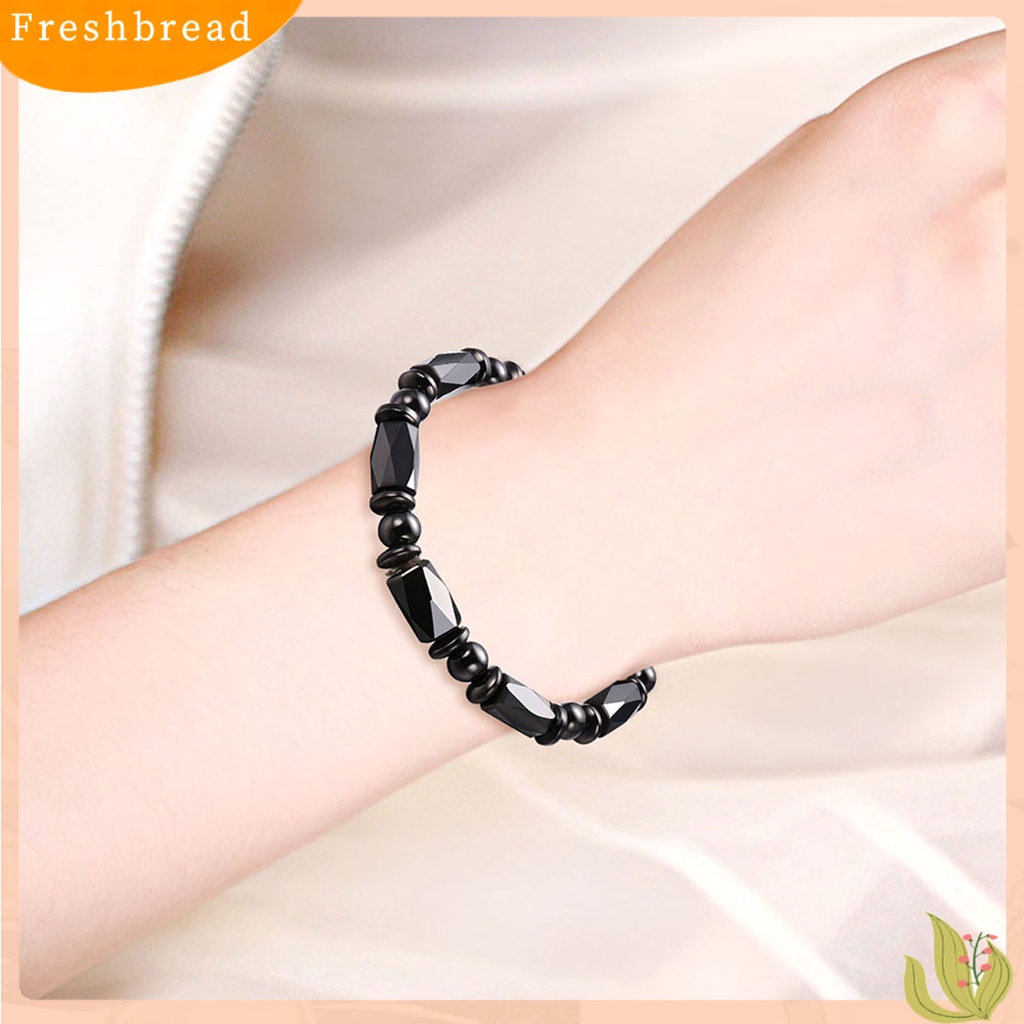 &lt; Freshbread &gt; Unisex Fashion Faux Hematite ic Manik-Manik Gelang Rantai Dekorasi Perhiasan Hadiah