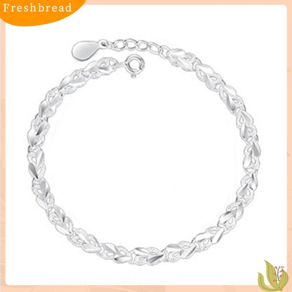 &lt; Freshbread &gt; Gelang Indah Perak Disepuh Alloy Fashion Wanita Bracelets Untuk Hadiah