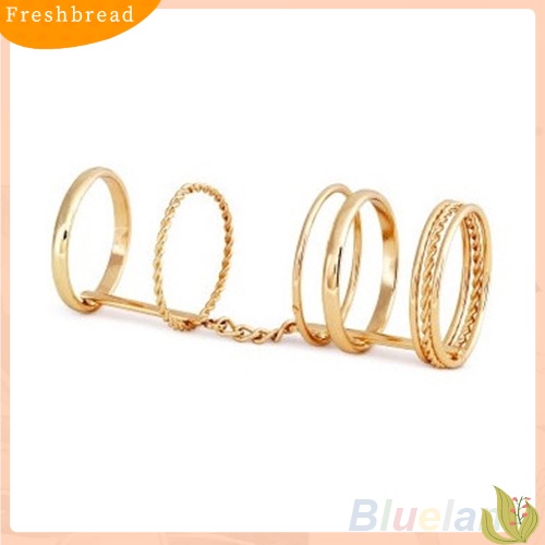 &lt; Freshbread &gt; 1Pc Fashion Knuckle Midi Finger Tip Cincin Wanita Rantai Polos Punk Pesta Perhiasan