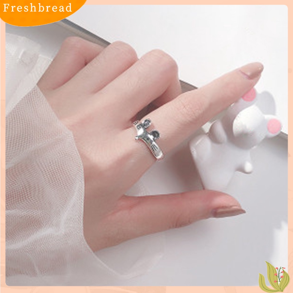 &lt; Freshbread &gt; Wanita Cincin Tikus Perhiasan Vintage Pembukaan Adjustable Finger Ring Untuk Pesta Perjamuan Prom