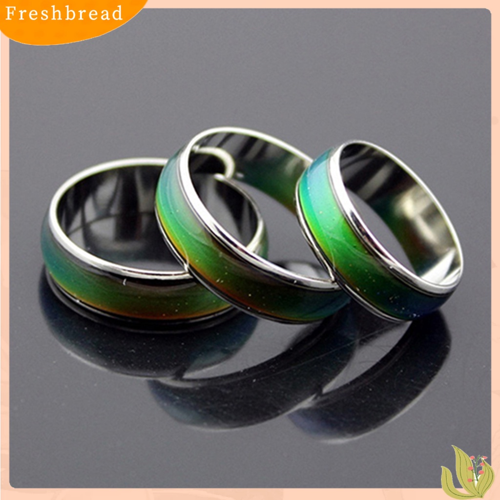 &lt; Freshbread &gt; Wanita Pria Kreatif Mood Temperature Berubah Warna Cincin Jari Perhiasan Hadiah Untuk Pesta Club Pacaran