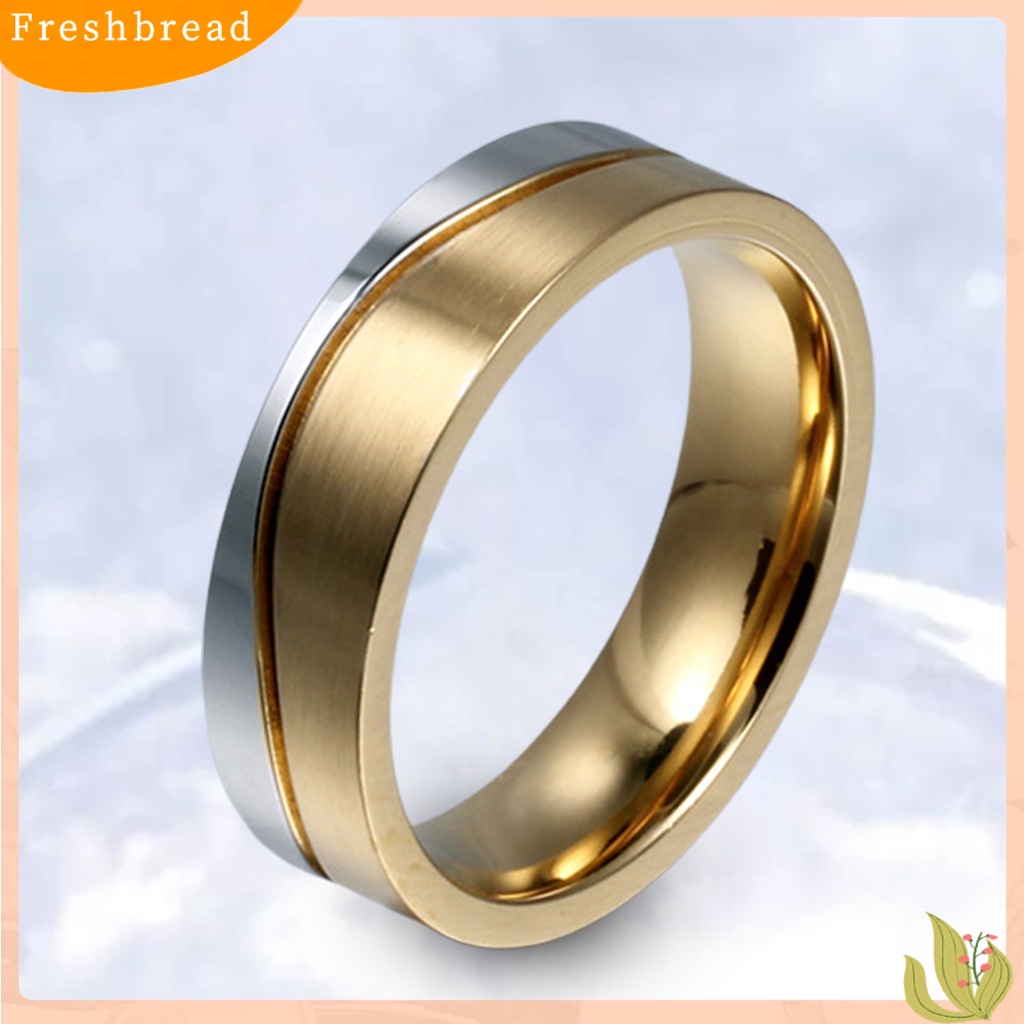 &lt; Freshbread &gt; Wanita Cincin Bulat Shiny Cubic Zirconia Warna Kontras Dipoles Pasangan Jari Cincin Bridal Ring