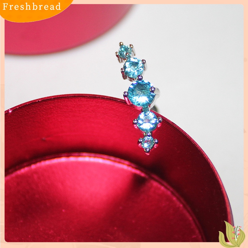 &lt; Freshbread &gt; 1Pc Lady Berlian Imitasi Hias Arc Shape Ear Stud Earring Perhiasan Tindik Tulang Rawan