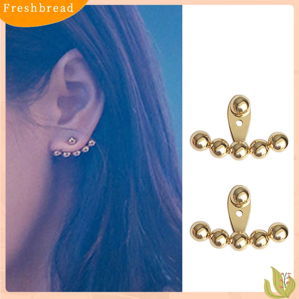 &lt; Freshbread &gt; 1pasang Anting Pejantan Temperamen Elegan Kilau Terang Hias Semua Pertandingan Perhiasan Hadiah Multi-Wear Fashion Wanita Cinta Hati Mutiara Imitasi Telinga Studs Untuk Pakaian Sehari-Hari