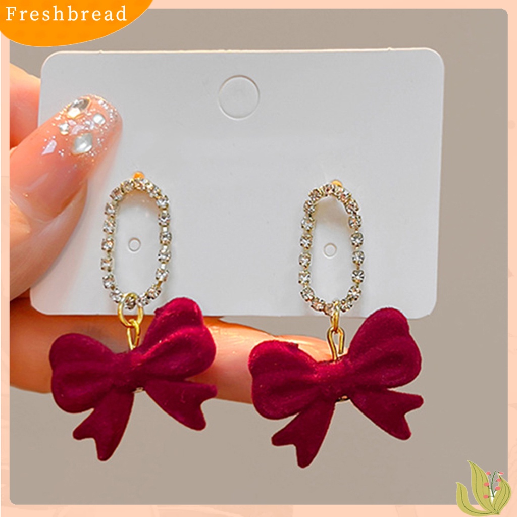 &lt; Freshbread &gt; 1pasang Anting Pejantan Motif Geometris Gaya Cina Temperamen Liontin Electroplating Dekorasi Fashion Item Merah Meriah Anting Perempuan Aksesoris Pakaian