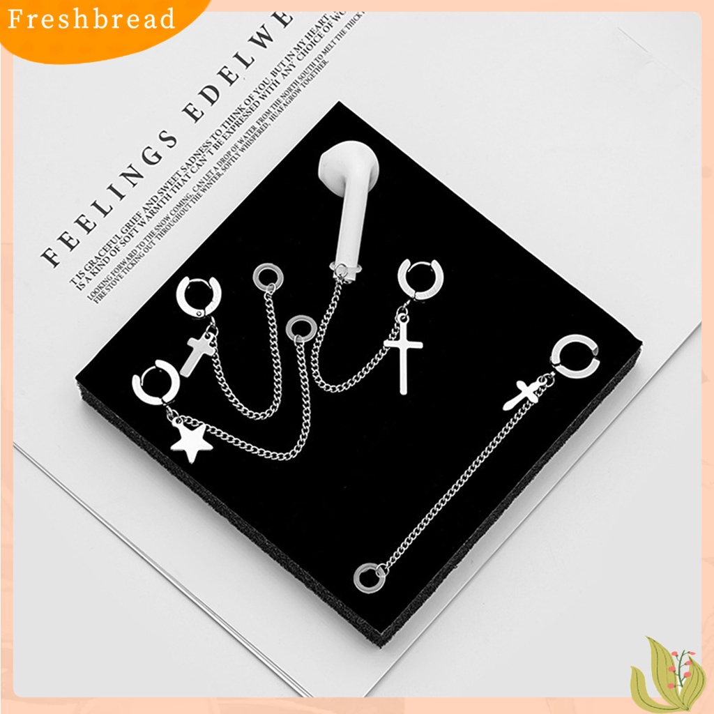 &lt; Freshbread &gt; 1pc Anting Anti Hilang Universal Cocok Mudah Digunakan Tali Anting Earphone Stainless Steel Non-slip Untuk Pakaian Sehari-Hari