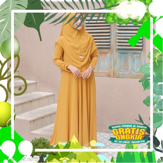 GTA - MAYRA SYARI Baju Gamis Wanita Muslim Terbaru Kekinian / FASHION MUSLIM SETELAN GAMIS + HIJAB/ 