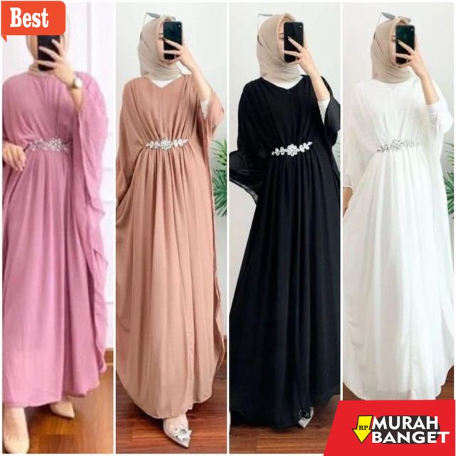 GAMIS SIZE BESAR TERBARU- larisa kaftan ceruty babydol / kaftan wanita / kaftan kondangan / kaftan l