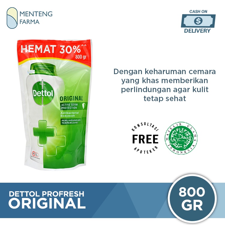 Sabun Mandi Cair Dettol ProFresh Original 800 Gram