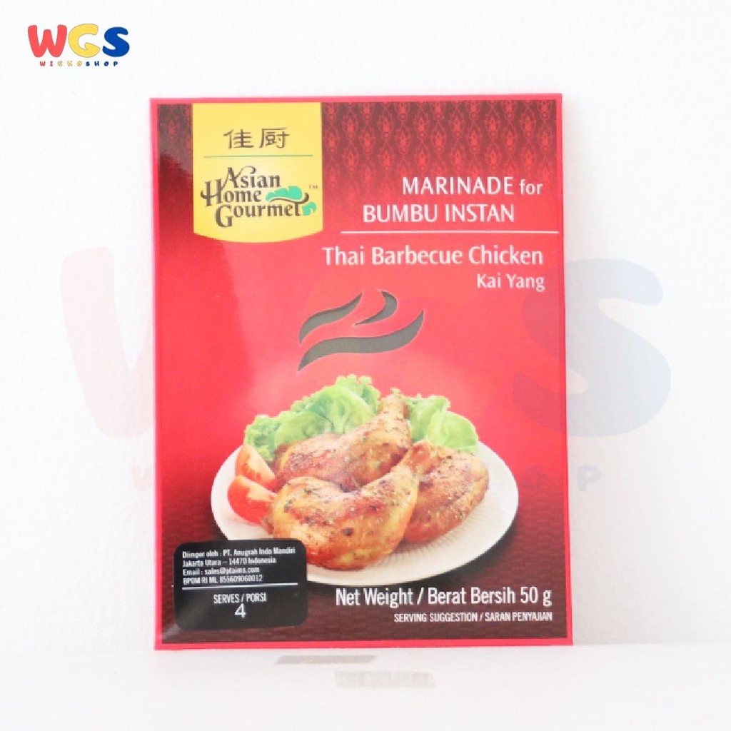 Asian Home Gourmet AHG Thai Barbeque Chicken Kai Yang 50gr - Bumbu Ayam