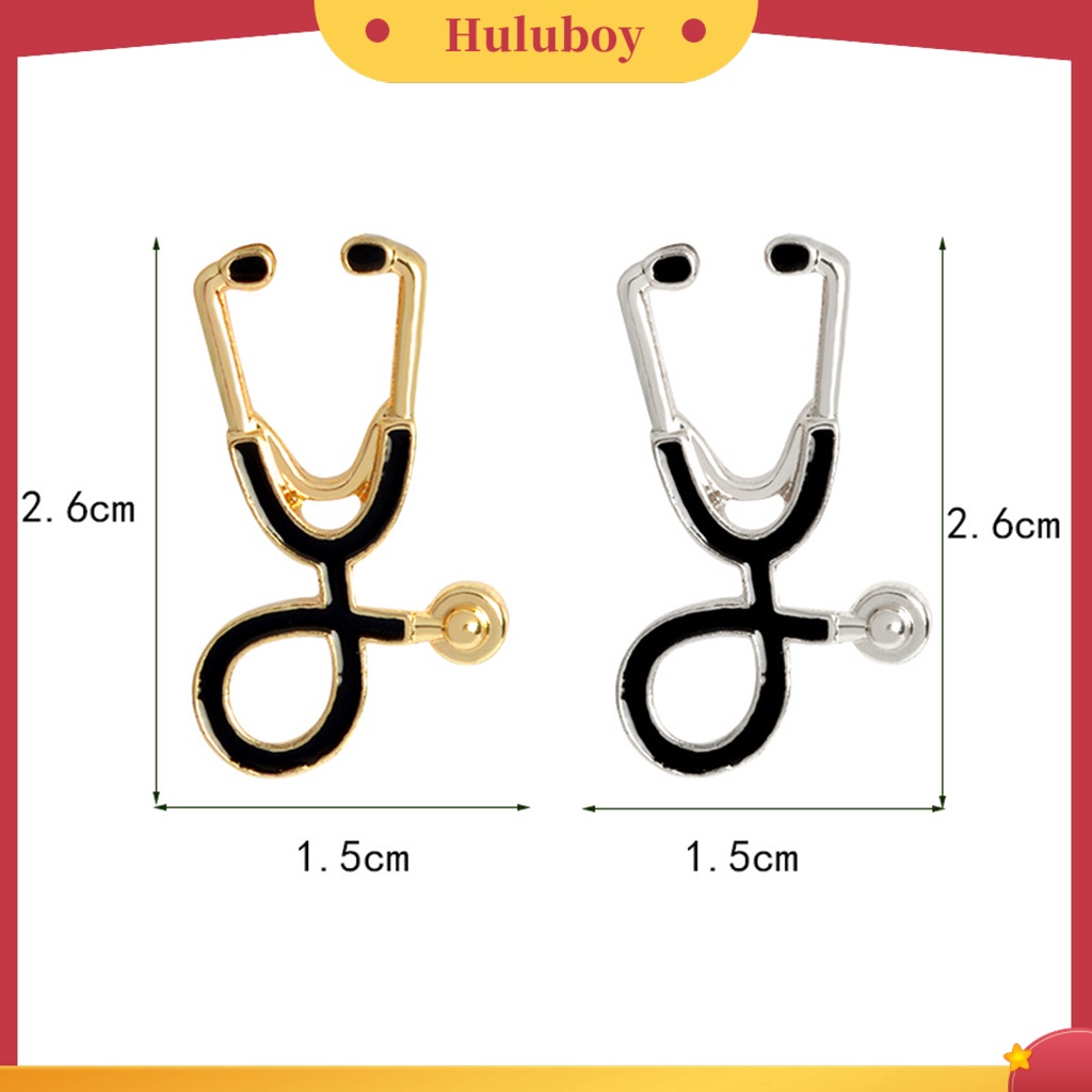 {Ready Stock} Tas Bros Kreatif Lucu Dokter Stetoskop Kartun Tepi Halus Kerah Pin Hadiah