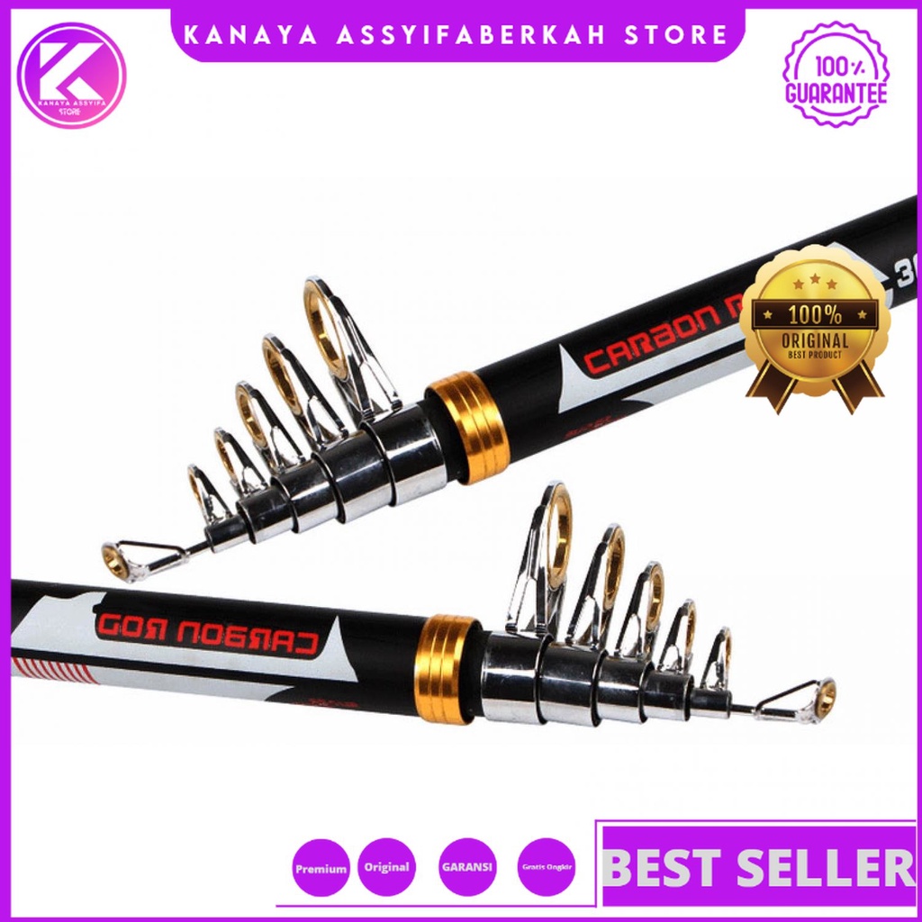 Mamba Joran Pancing Antena Portable Carbon Fiber Sea Fishing Rod - JD25