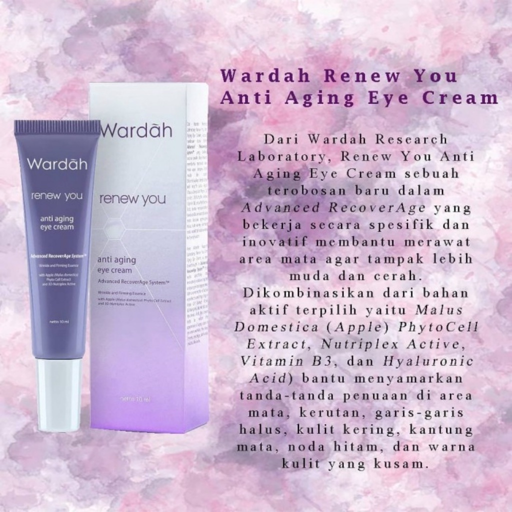 WARDAH Renew You Anti Aging Eye Cream 10g - Amaze_Kosmetik