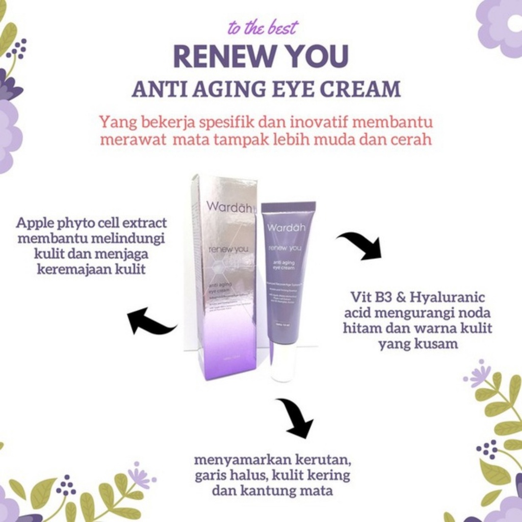 WARDAH Renew You Anti Aging Eye Cream 10g - Apple_Kosmetik