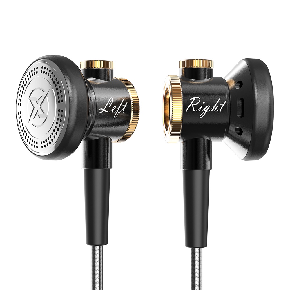 D08 Kepala Datar HiFi Metal Earphone Bass Berat Musik Headset Universal 3.5mm Earbud Olahraga Lari Headphone Dengan Mic