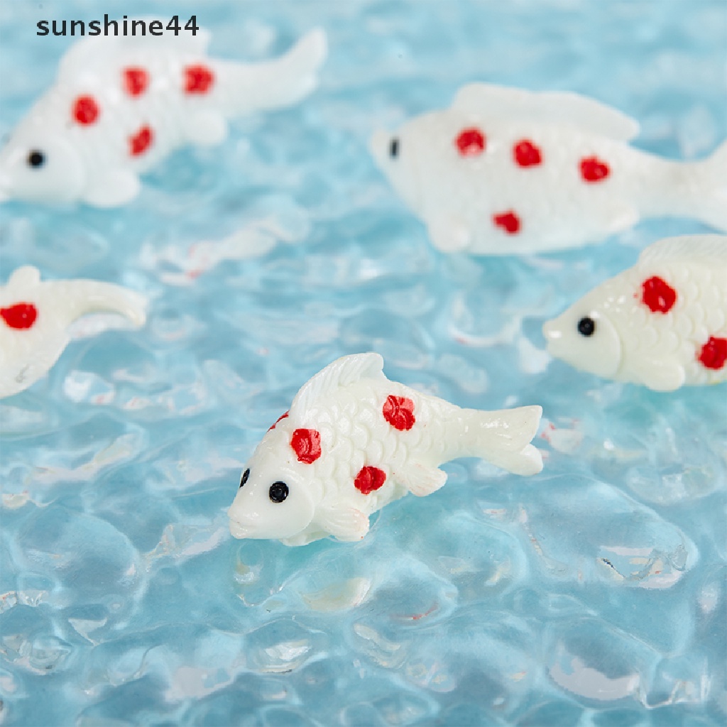 Sunshine Hias Teratai Ikan Warna-Warni DIY Miniatur Ornamen Lanskap Mikro Mini ID