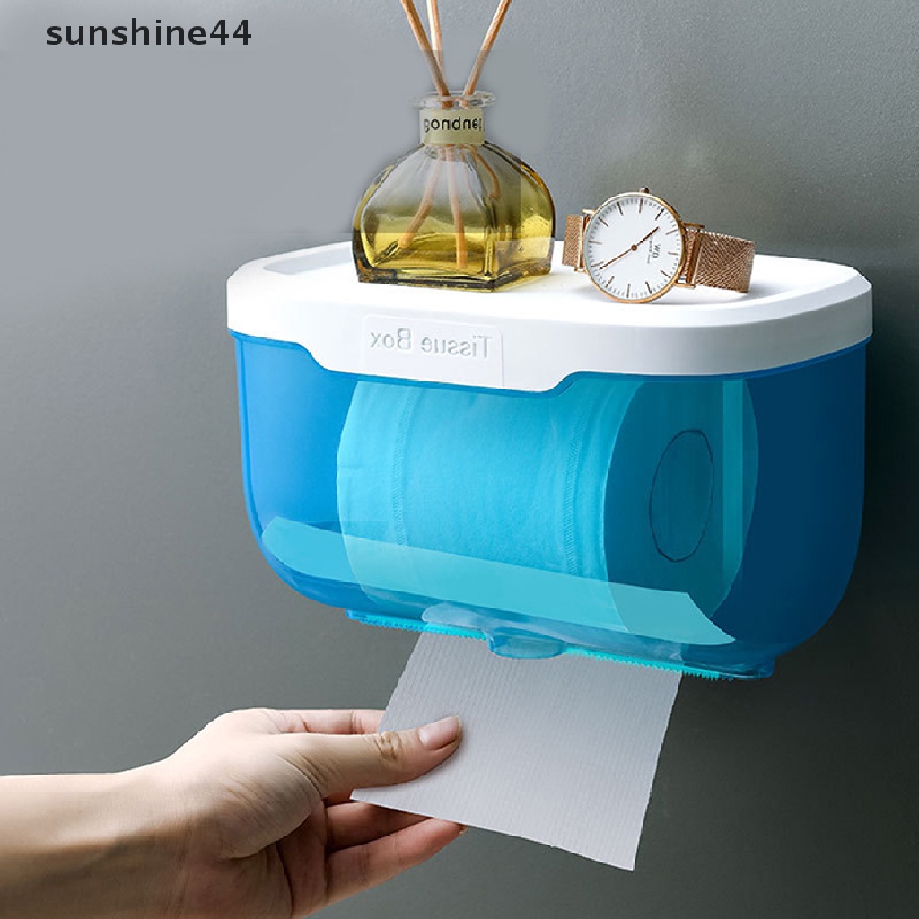 Sunshine Rak Tempat Kertas Toilet Tempel Dinding Anti Air Toilet Roll Paper Tube Rack ID