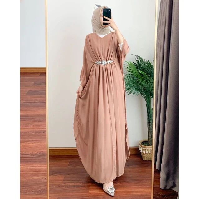 Viral Sasikirana - Shabira Kaftan Bahan Ceruty Babydoll / Baju Gamis Wanita Terbaru 2023 / Gamis Kaf