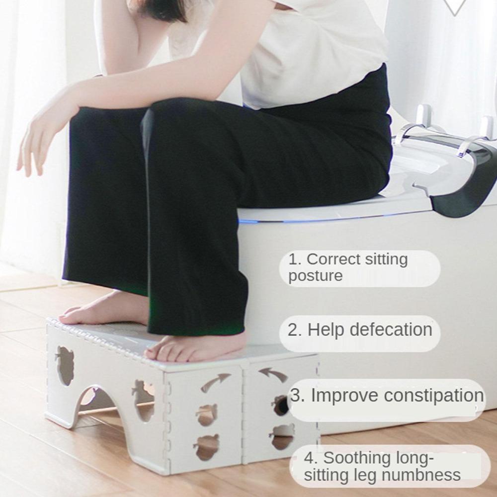 Populer Bangku Lipat PP 7inci Portable Tebal Non-Slip Foldable Toilet Stool