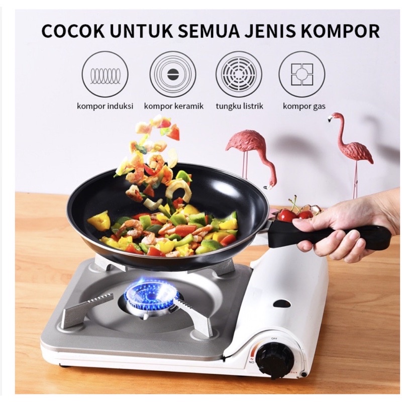 ShP3 [BJG] WAJAN FRYPAN PENGGORENGAN TEFLON ANTI LENGKET 20CM 20 CM TEPLON ANTI GORES