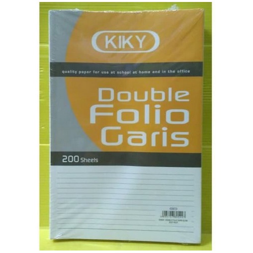 

Kertas Double Folio Bergaris KIKY isi 200 lembar